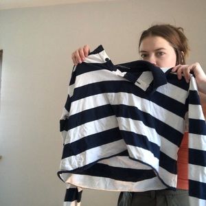 brandy melville striped crop tee